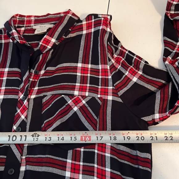 Plaid Red and Black Button Down BLL Nyc Size L - Picture 9 of 13